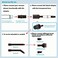 EZ SPARES 7 Pieces Micro Vacuum Attachment 7 Piece Keyboard Crevice Cleaning Tool Brush Kit