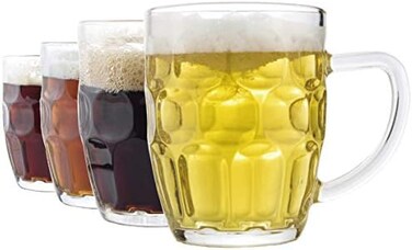 Chefcaptain Dimple Stein Beer Mug - 19 Oz (4 Pack)