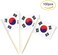 mflagperft South Korea Flag Korean Small Toothpick Mini Stick Flags Decorations (100 pcs)