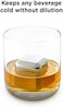 Rabbit Whiskey and Beverage Jumbo Chilling Stones Set, Chrome