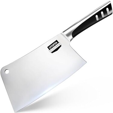 يوتوبيا كيتشن سكين ساطور 7 انش، سكين جزار من الستانلس ستيل للمنزل والمطبخ والمطعم