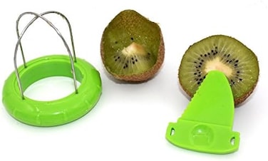 Zramo TH502 Green Kiwi Fruit Cut Digging Core Twister Slicer Kitchen Peeler Tool Cutter Device for Fruit Salad