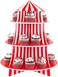 Super Z Outlet 3 Tier Cupcake Foam Stand with Circus Carnival Tent Design for Desserts, Birthdays, Decorations
