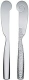 Alessi "Dressed" Butter Knives in 18/10 Stainless Steel Mirror Polished With Relief Decoration (Set of 6), Silver