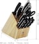 HENCKELS Forged Premio Knife Block Set, 17 Piece, Black