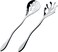 Alessi Mediterraneo   ESI16SET Design Salad Cutlery, Steel, Polished