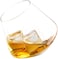 MyGift Set of 4 Tilted Crystal Whiskey Tumblers, Old Fashioned Scotch &amp; Bourbon Gl in Gift Box