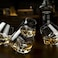 MyGift Set of 4 Tilted Crystal Whiskey Tumblers, Old Fashioned Scotch &amp; Bourbon Gl in Gift Box