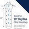 Pentek Bag Filter, 155384, BP-420-1 Polypropylene 1 Micron, 4.5" x 20