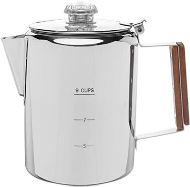 COLETTI Bozeman Camping Coffee Pot &ndash; Coffee Percolator &ndash; Percolator Coffee Pot for Campfire or Stove Top Coffee Making &ndash; 9 CUP