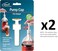 Jokari 05002 &ndash; Fizz Keeper Pump Cap for 2 Litre Bottles &ndash; White 3.6cm x 8cm - Keeps The Fizz in - 2 Pack