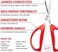 JOYCE CHEN Original Unlimited Kitchen Scissors All Purpose Dishwasher Safe Kitchen Shears with Comfortable Handles, Red