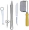 Fox Run Garnishing Set, 1 x 7 x 12.75 inches, Metallic