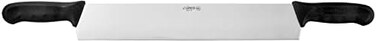 Winco Double Handle Cheese Knife ~ 15 Inch Blade ~ 5" Black Plastic Handles ~ Use for Cheeses, Cakes, Vegetables, Soaps, Etc.