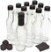 nicebottles Hot Sauce Bottles with Black Caps &amp; Shrink Bands, 5 Oz - Case of 12