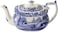 Portmeirion Spode Blue Italian Collection Teapot   Tea Infuser   Made of Earthenware   40-Ounces/2.5 Pints   Dishwasher and Microwave Safe   Made in England (Blue/White)