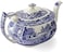 Portmeirion Spode Blue Italian Collection Teapot   Tea Infuser   Made of Earthenware   40-Ounces/2.5 Pints   Dishwasher and Microwave Safe   Made in England (Blue/White)