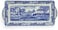Portmeirion Spode Portmeirion Home &amp; Gifts Blue Italian 33 cm Porcelain Sandwich Tray, Blue and White