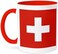 3dRose Flag of Switzerland Mug, 11 oz, Red