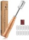 Saint Germain Bakery Premium Hand Crafted Bread Lame with 6 Blades Included - Best Dough Scoring Tool with Authentic Leather Protective Cover