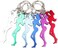 Swatom Girl Shape Aluminum Alloy Beer Bottle Opener Keychain Key Tag Chain Ring Accessories (6 PCs)