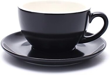 فنجان مع صحن من كوفي زون بـ 3 احجام لمختلف انواع المشروبات, 8.5 oz