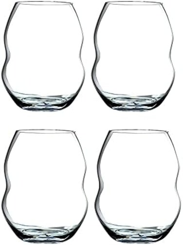 ريدل كؤوس نبيذ بيضاء من دوامة، مجموعة من 4 قطع