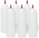 Pinnacle Mercantile Plastic Condiment Squeeze Bottles with Red Tip Cap 16-ounce Set 6 for Ketchup, Mustard, BBQ, Dressing, Sauces, Crafts and More
