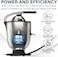 Eurolux Electric Citrus Juicer Squeezer, for Orange, Lemon, Grapefruit, Stainless Steel 160 Watts of Power Soft Grip Handle and Cone Lid for Easy Use (ELCJ-1700S)