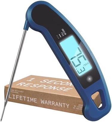 Lavatools Javelin PRO Duo Ultra-Fast 1-Second Professional Digital Instant Read Meat Thermometer for Grill and Cooking, Auto-Rotating Backlit Display, IP65 Water Resistant, NSF Certified &ndash; Maize