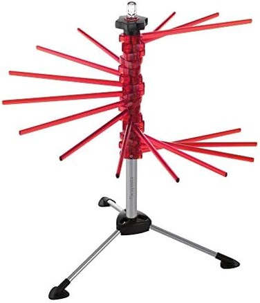 Marcato Pasta Drying Rack, 18.5 x 2.75-Inches, Red