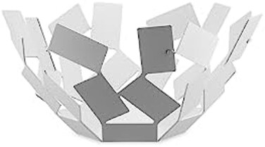Alessi MT02 W La Stanza Dello Scirocco Fruit Holder in Steel Coloured with Epoxy Resin, White, 27.3 x 12.7 x 27.3 cm