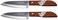 KIWI Set of 2 4" Sharp Pairing Knife Wooden Handle # 503