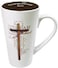 Christian Art Gifts Stoneware Coffee/Tea Mug 16oz Inspirational Bible Verse Mug - Light of The World John 8:12 Lead-free, Microwave and Dishwasher Safe Tall Matte Cream Cup with Large Handle