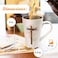 Christian Art Gifts Stoneware Coffee/Tea Mug 16oz Inspirational Bible Verse Mug - Light of The World John 8:12 Lead-free, Microwave and Dishwasher Safe Tall Matte Cream Cup with Large Handle