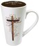 Christian Art Gifts Stoneware Coffee/Tea Mug 16oz Inspirational Bible Verse Mug - Light of The World John 8:12 Lead-free, Microwave and Dishwasher Safe Tall Matte Cream Cup with Large Handle