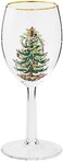 Spode Christmas Tree Wine Goblets with Gold Rims, Set of 4 (Christmas Tree,4 Count (Pack of 1))