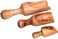 Holy Land Market Handcrafted olive wood Salt spoons or scoops/shovels SET - 3 sizes (3 to 7 Inches) - Asfour Outlet Trademark