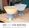 Host Freeze Insulated Martini Cooling Cups, Plastic Freezer Gel Chiller Double Wall Stemless Cocktail Glass Set of 2, 9 oz, Grey