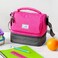 LunchBots Duplex Insulated Lunch Bag - Dual Section Design Fits Lunch Box for Adults Women Men, Bento Cinco Perfectly - Roomy Thermal Lunch Bag - Pink