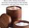Rachael Ray Pantryware Wood Salt Cellar Stacking Set/Wood Salt Box Stacking Set3 piece, Brown