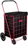 Handy Laundry Shopping Cart Liner, 18" X 15" X 24", Square Bottom, Fits Standard Shopping Cart, Cover and Adjustable Straps for Easy Secure Attachment, Made from Waterproof Material, Black