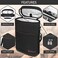 opux 2 Bottle Wine Carrier Tote, Insulated Leakproof Wine Cooler Bag, Wine Travel Bag Tote for Picnic BYOB Beach, Portable Wine Bottle Carrying Case, Gift for Wine Lover Women Men Christmas, Black