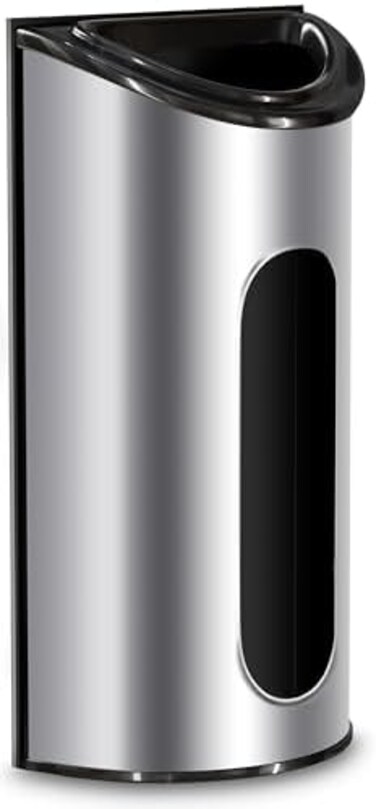 يوتوبيا كيتشن حامل وموزع اكياس بلاستيكية للبقالة - حافظة اكياس سهلة التركيب على الحائط - ستانلس ستيل (فضي)