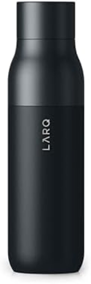 LARQ Bottle - Vacuum Insulated Stainless Steel Water Bottle, Non-PureVis, Thermos Bottle, 17oz, Obsidian Black