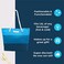 PortoVino Tote Beach Bag - Canvas Wine Purse with Hidden Spout and Dispenser Flask for Wine Lovers that Holds and Pours 2 bottles of Wine! Traveling, Concerts, Bachelorette Party - Seabreeze