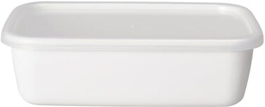 Noda Horo Enamel Rectangle deep L White Series WRF-L
