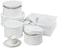 Honey-Can-Do SFT-01630 Dinnerware Storage Set, Fabric, White, 5-Piece