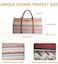 شنطة كبيرة من القماش الخشن للنساء بتصميم حديقة مناسبة لعطلة نهاية الاسبوع