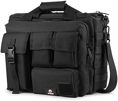 شنطة يد تكتيكية للرجال من جي اي اس، مقاس 15.6 انش، شنطة ماسنجر عسكرية للرجال